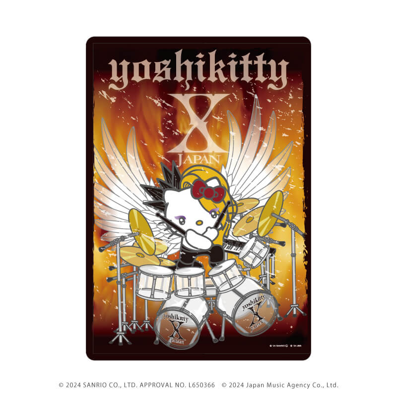 硬質クリアケース「yoshikitty」01/ドラムデザイン(公式イラスト)