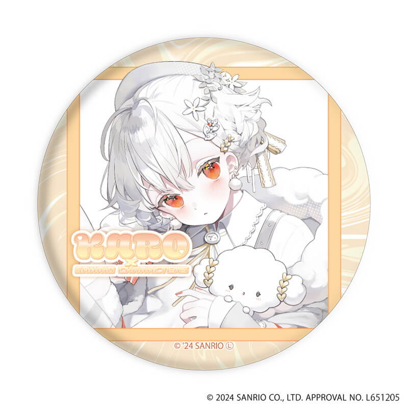 缶バッジ「夏炉×サンリオキャラクターズ」01/ブラインド(10種)(コラボイラスト)