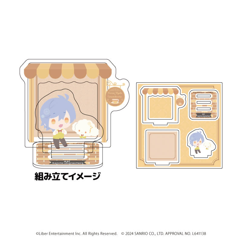 アクリルスタンドプレート「A3!×Sanrio characters」10/斑鳩 三角×こぎみゅん(ミニキャライラスト)