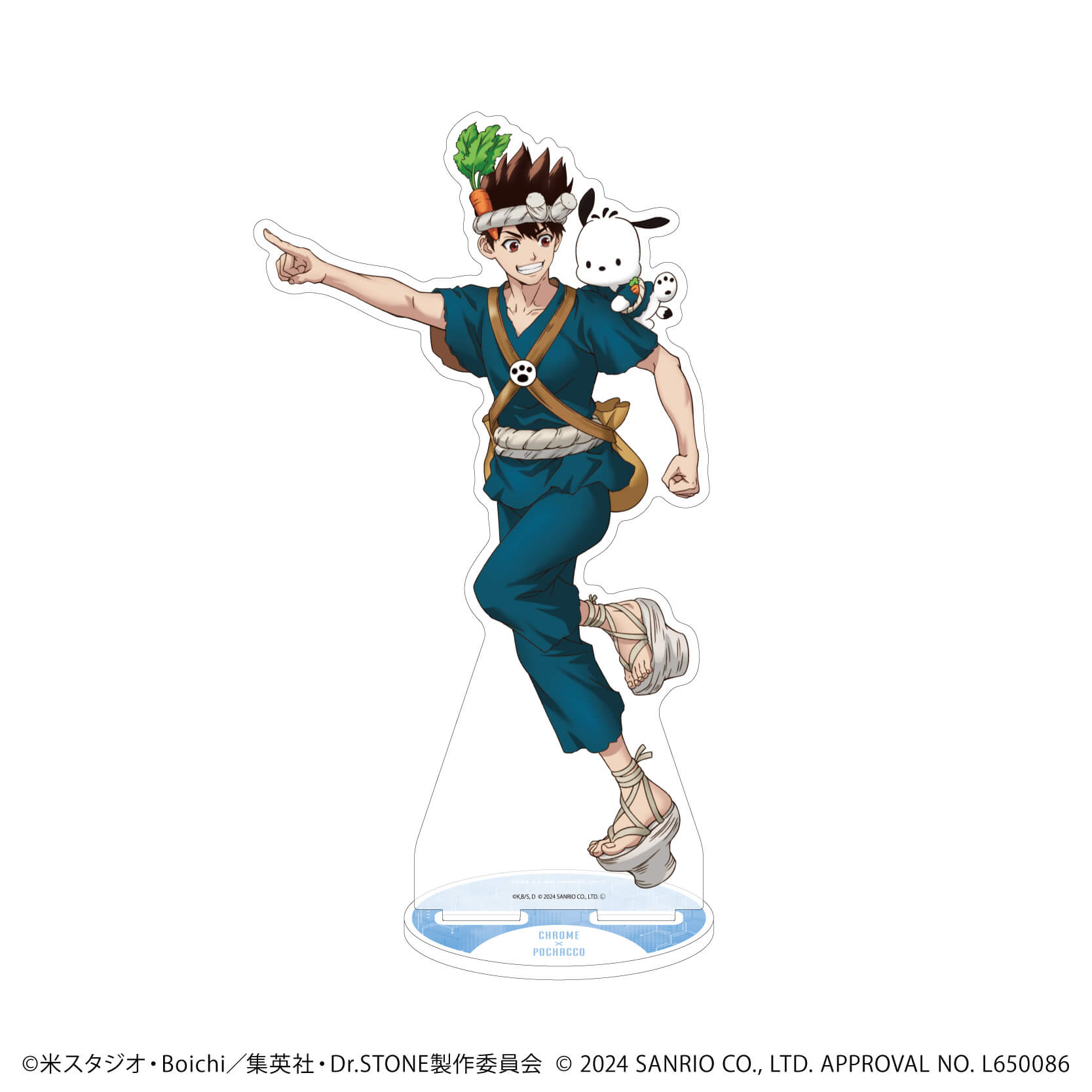 BIGアクリルスタンド「Dr.STONE×サンリオキャラクターズ」05/クロム×ポチャッコ(コラボイラスト)