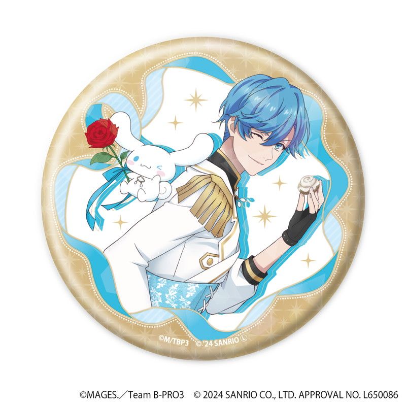 ホログラム缶バッジ(65mm)「B-PROJECT～熱烈＊ラブコール～×サンリオキャラクターズ」02/コンプリートBOX(全8種)(等身イラスト)