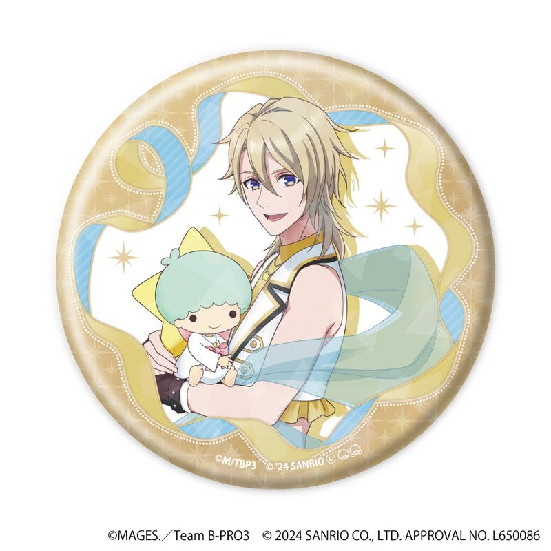 ホログラム缶バッジ(65mm)「B-PROJECT～熱烈＊ラブコール～×サンリオキャラクターズ」01/コンプリートBOX(全8種)(等身イラスト)