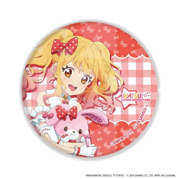 ホログラム缶バッジ(65mm)「アイカツ！シリーズ×サンリオキャラクターズ」01/コンプリートBOX(全7種)(等身イラスト)