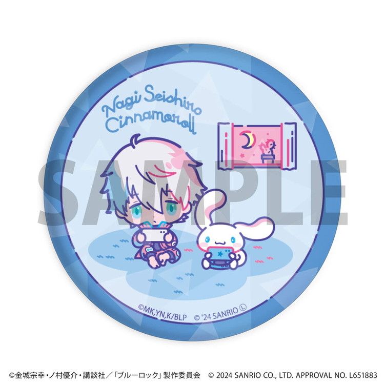 ホログラム缶バッジ(57mm)「TVアニメ『ブルーロック』×サンリオキャラクターズ」02/コンプリートBOX(全9種)(コラボイラスト)