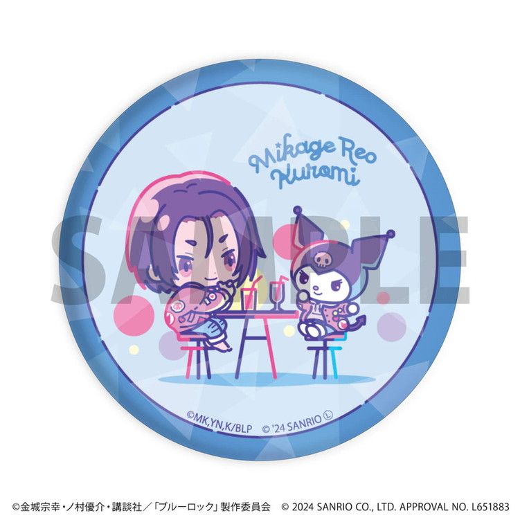 ホログラム缶バッジ(57mm)「TVアニメ『ブルーロック』×サンリオキャラクターズ」02/コンプリートBOX(全9種)(コラボイラスト)