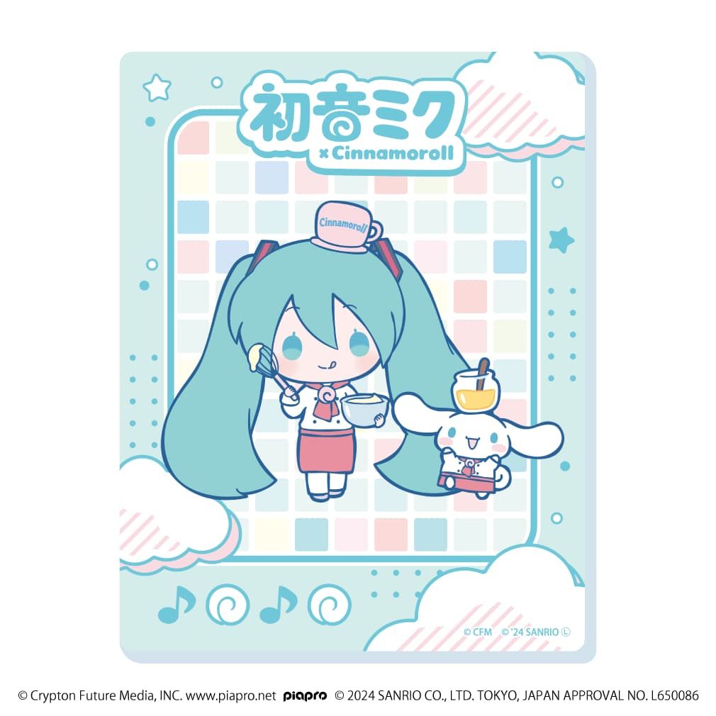 アクリルカード「初音ミク×シナモロール」02/コンプリートBOX(全12種)(コラボイラスト)