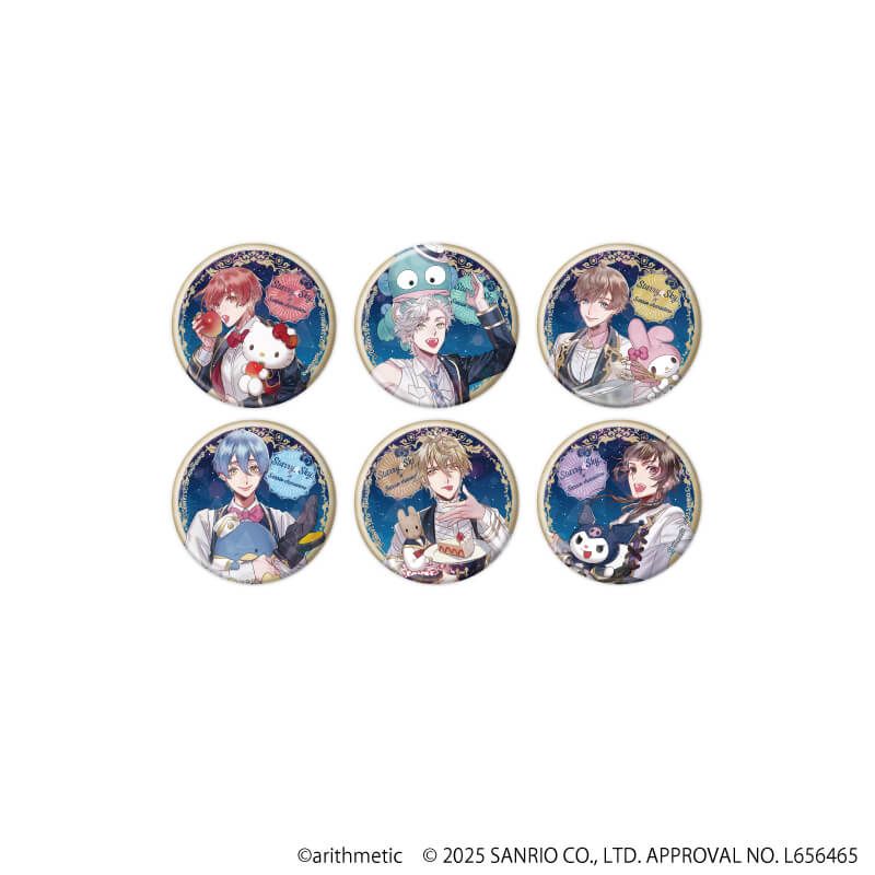 ホログラム缶バッジ(57mm)「Starry☆Sky×サンリオキャラクターズ」01/Spring&Summer コンプリートBOX(全6種)(コラボイラスト)