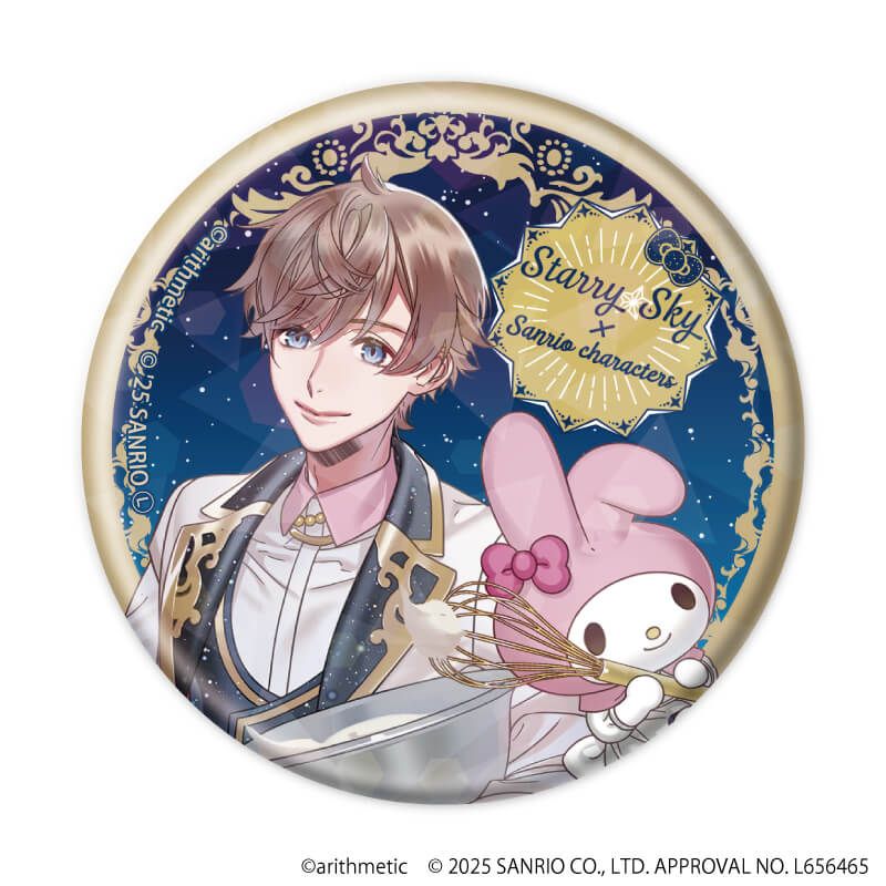 ホログラム缶バッジ(57mm)「Starry☆Sky×サンリオキャラクターズ」01/Spring&Summer コンプリートBOX(全6種)(コラボイラスト)