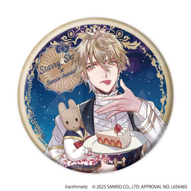 ホログラム缶バッジ(57mm)「Starry☆Sky×サンリオキャラクターズ」01/Spring&Summer コンプリートBOX(全6種)(コラボイラスト)