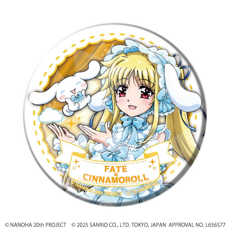 ホログラム缶バッジ(57mm)「魔法少女リリカルなのはシリーズ×サンリオキャラクターズ」01/コンプリートBOX(全6種)(等身イラスト)