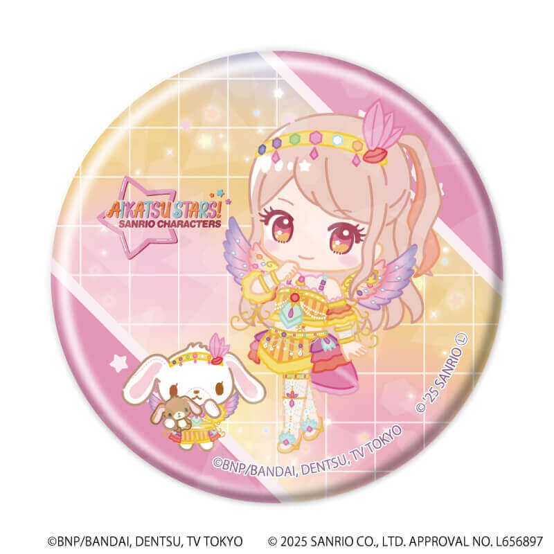 ホログラム缶バッジ(57mm)「アイカツスターズ！×サンリオキャラクターズ」02/コンプリートBOX(全10種)(コラボイラスト(ミニキャラ))