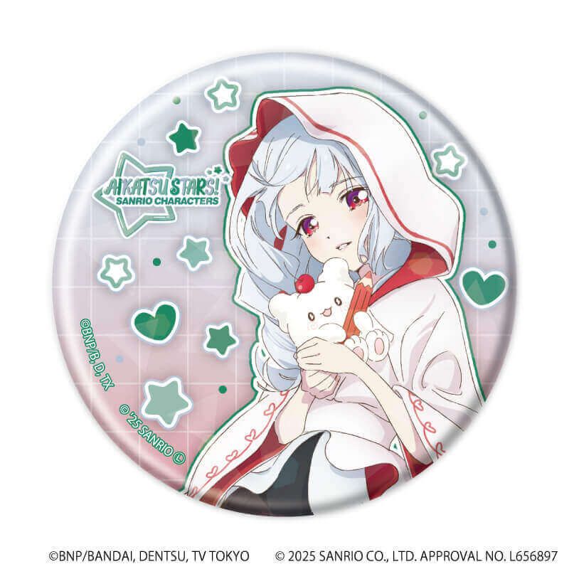 ホログラム缶バッジ(57mm)「アイカツスターズ！×サンリオキャラクターズ」01/トレーディング(10種)(コラボイラスト(等身))