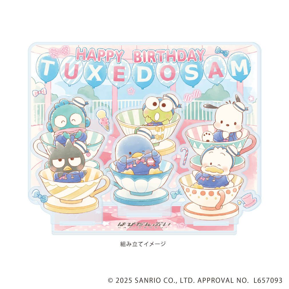 プレミアム アクリルジオラマプレート「はぴだんぶい」10/集合デザイン(グラフアートイラスト)