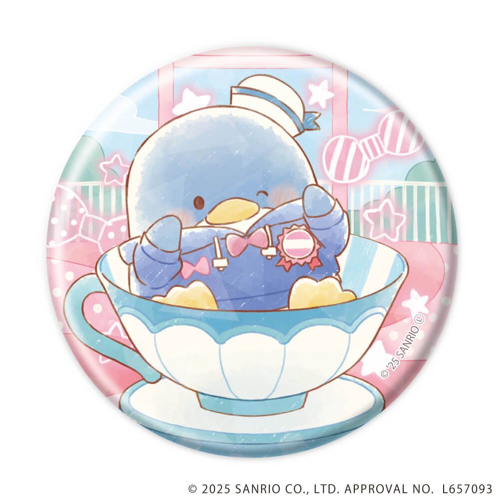 ホログラム缶バッジ(57mm)「はぴだんぶい」04/ブラインド(6種)(グラフアートイラスト)