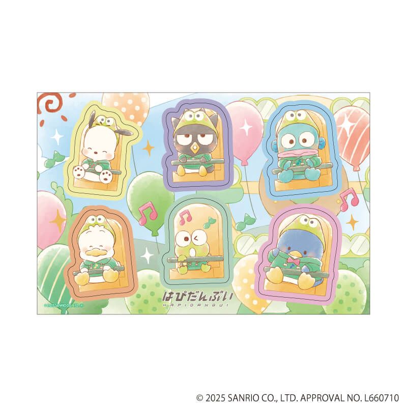 PETANTシール「はぴだんぶい」17/集合デザイン(グラフアートイラスト)
