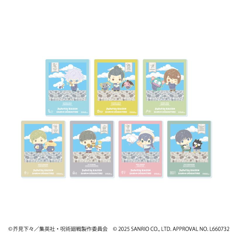 アクリルカード「呪術廻戦 懐玉・玉折×サンリオキャラクターズ」01/ブラインド(7種)(コラボイラスト)