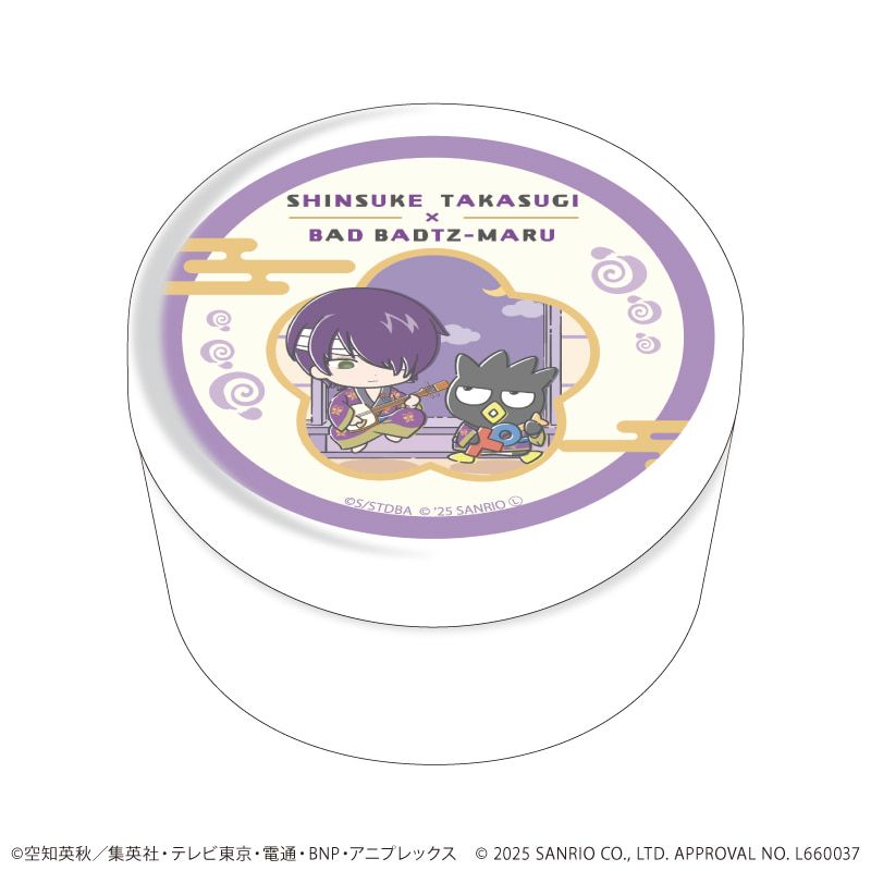 あめ玉入り缶ケース「銀魂×サンリオキャラクターズ」10/高杉晋助×バッドばつ丸(コラボイラスト)