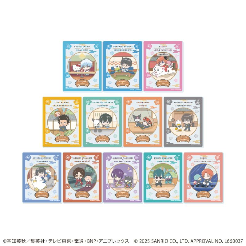 アクリルシート「銀魂×サンリオキャラクターズ」01/コンプリートBOX(全12種)(コラボイラスト)