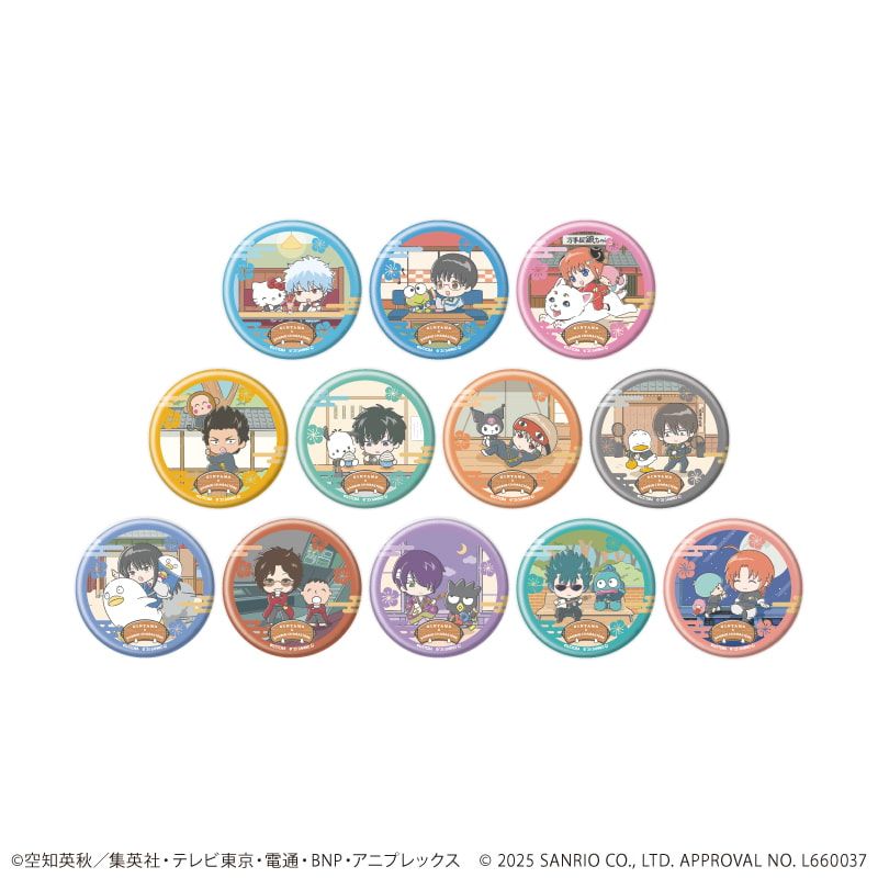 缶バッジ「銀魂×サンリオキャラクターズ」02/コンプリートBOX(全12種)(コラボイラスト)