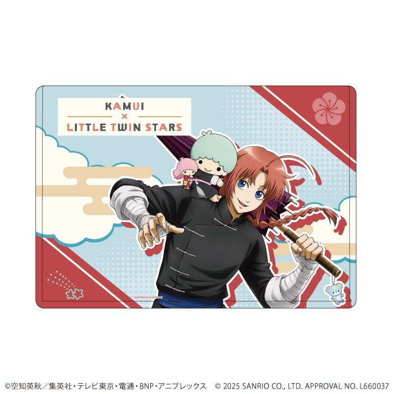 キャラクリアケース「銀魂×サンリオキャラクターズ」08/神威×リトルツインスターズ(コラボイラスト)