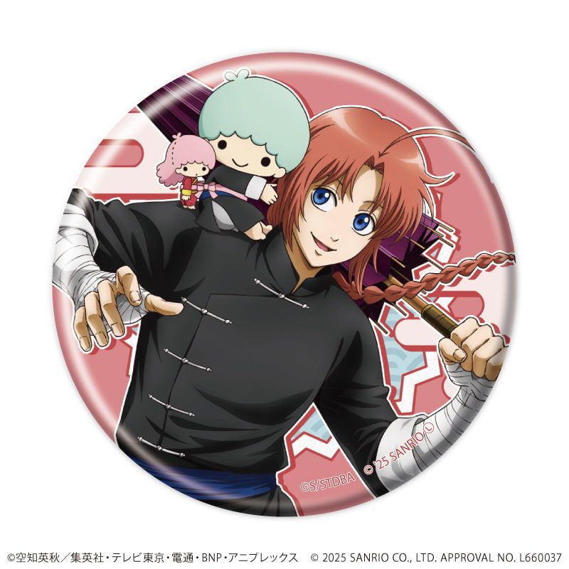 缶バッジ「銀魂×サンリオキャラクターズ」01/トレーディング(8種)(コラボイラスト)