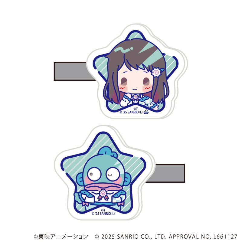 マルチクリップ(2個セット)「ガールズバンドクライ×サンリオキャラクターズ」08/リン×ハンギョドン(コラボイラスト)