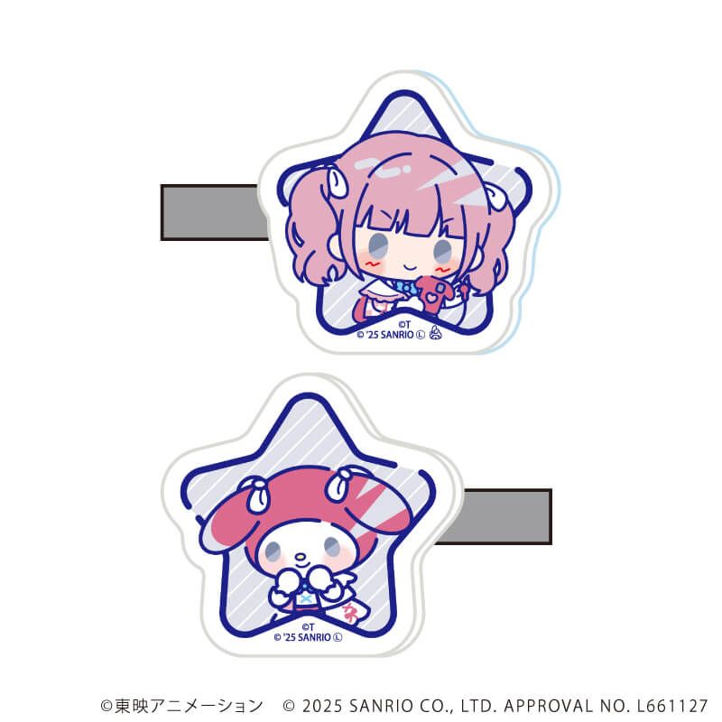 マルチクリップ(2個セット)「ガールズバンドクライ×サンリオキャラクターズ」06/ヒナ×マイメロディ(コラボイラスト)