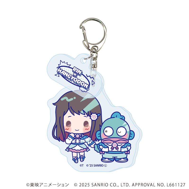 パーツ付きアクリルキーホルダー「ガールズバンドクライ×サンリオキャラクターズ」02/コンプリートBOX(全9種) ミニキャラデザイン(コラボイラスト)