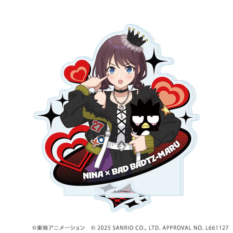 アクリルスタンド「ガールズバンドクライ×サンリオキャラクターズ」01/井芹 仁菜×バッドばつ丸(コラボイラスト)
