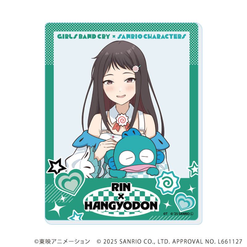 アクリルカード「ガールズバンドクライ×サンリオキャラクターズ」01/コンプリートBOX(全9種) 等身デザイン(コラボイラスト)