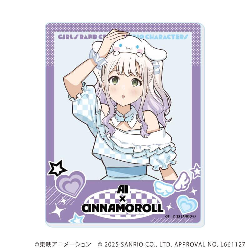 アクリルカード「ガールズバンドクライ×サンリオキャラクターズ」01/コンプリートBOX(全9種) 等身デザイン(コラボイラスト)