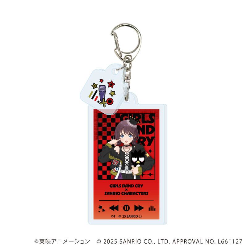 パーツ付きアクリルキーホルダー「ガールズバンドクライ×サンリオキャラクターズ」01/コンプリートBOX(全9種) 等身デザイン(コラボイラスト)