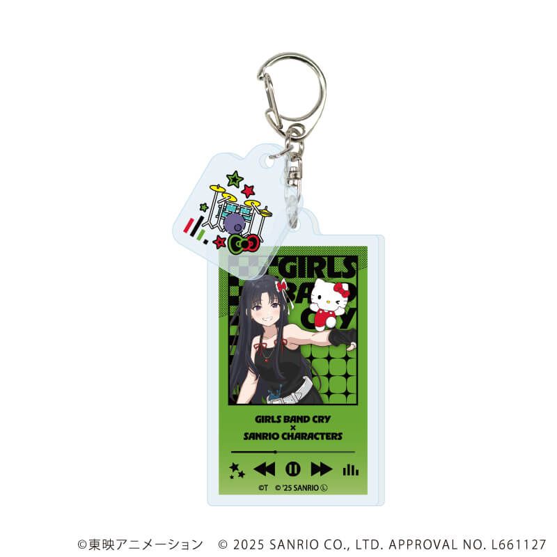 パーツ付きアクリルキーホルダー「ガールズバンドクライ×サンリオキャラクターズ」01/コンプリートBOX(全9種) 等身デザイン(コラボイラスト)
