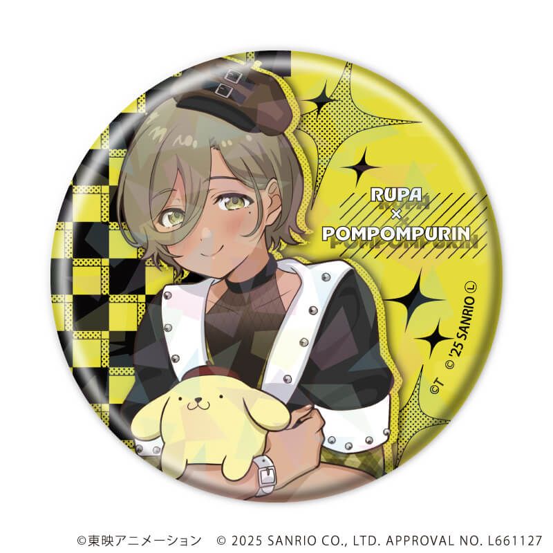 ホログラム缶バッジ(57mm)「ガールズバンドクライ×サンリオキャラクターズ」01/コンプリートBOX(全9種) 等身デザイン(コラボイラスト)