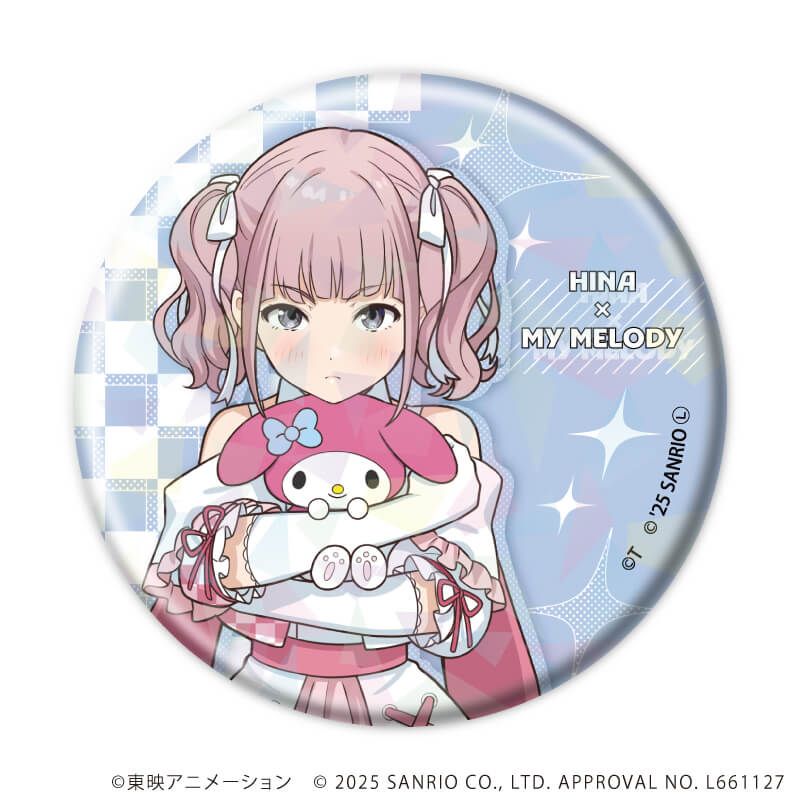 ホログラム缶バッジ(57mm)「ガールズバンドクライ×サンリオキャラクターズ」01/コンプリートBOX(全9種) 等身デザイン(コラボイラスト)