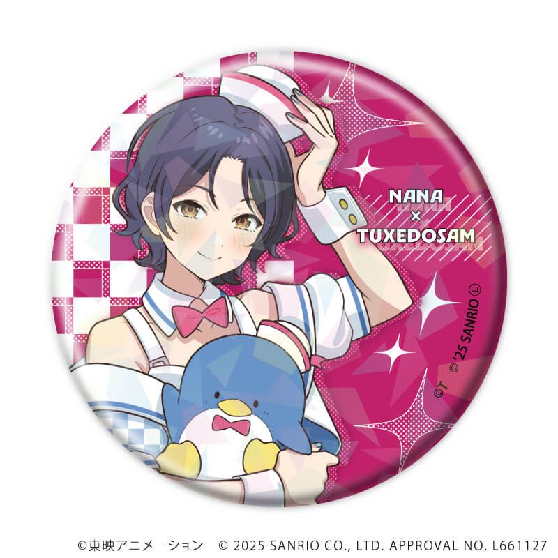 ホログラム缶バッジ(57mm)「ガールズバンドクライ×サンリオキャラクターズ」01/コンプリートBOX(全9種) 等身デザイン(コラボイラスト)