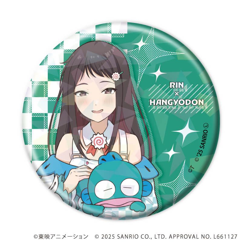 ホログラム缶バッジ(57mm)「ガールズバンドクライ×サンリオキャラクターズ」01/コンプリートBOX(全9種) 等身デザイン(コラボイラスト)