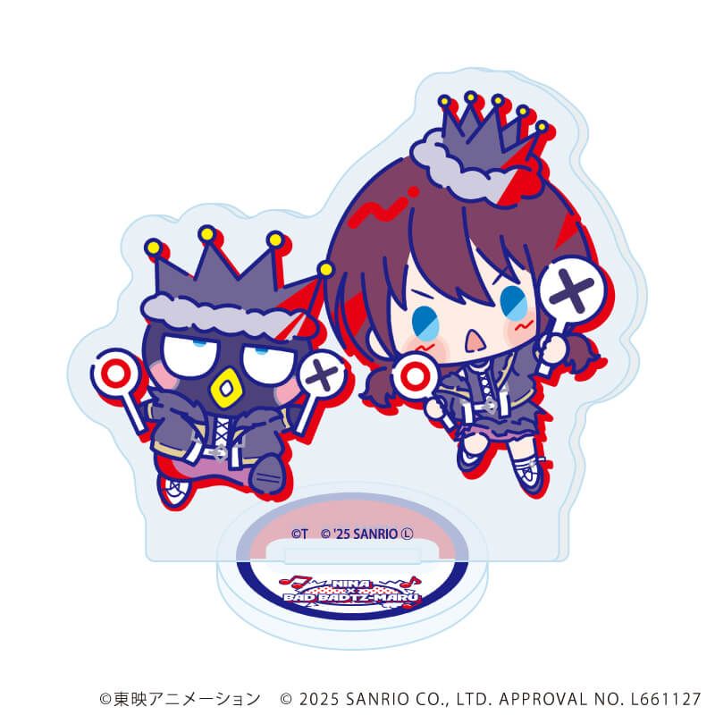 アクリルぷちスタンド「ガールズバンドクライ×サンリオキャラクターズ」01/ブラインド(9種) ミニキャラデザイン(コラボイラスト)