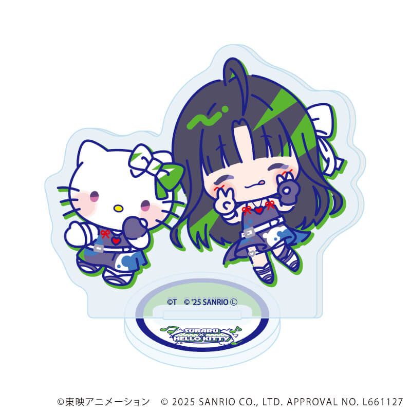 アクリルぷちスタンド「ガールズバンドクライ×サンリオキャラクターズ」01/ブラインド(9種) ミニキャラデザイン(コラボイラスト)
