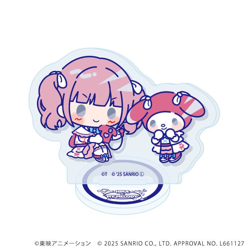 アクリルぷちスタンド「ガールズバンドクライ×サンリオキャラクターズ」01/ブラインド(9種) ミニキャラデザイン(コラボイラスト)