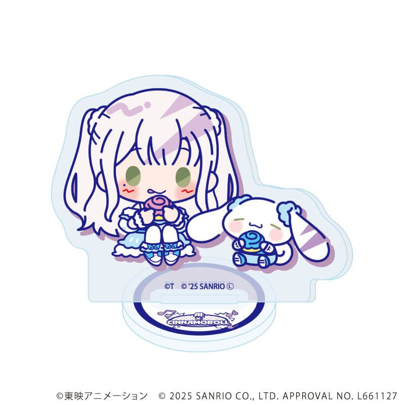 アクリルぷちスタンド「ガールズバンドクライ×サンリオキャラクターズ」01/ブラインド(9種) ミニキャラデザイン(コラボイラスト)