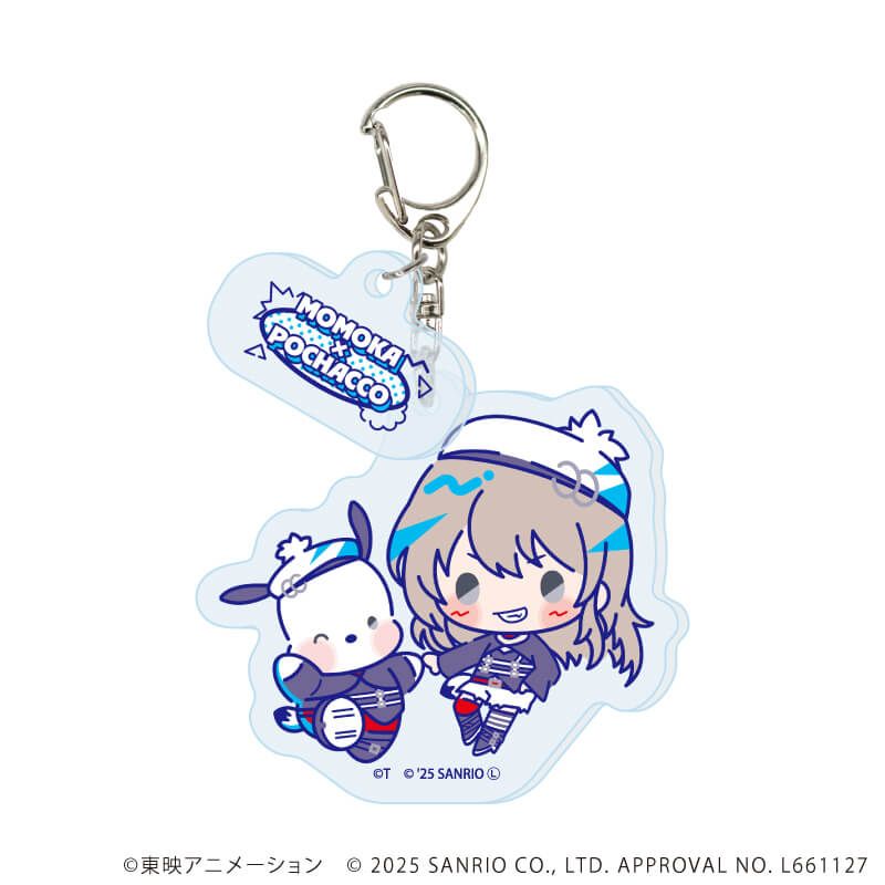パーツ付きアクリルキーホルダー「ガールズバンドクライ×サンリオキャラクターズ」02/ブラインド(9種) ミニキャラデザイン(コラボイラスト)