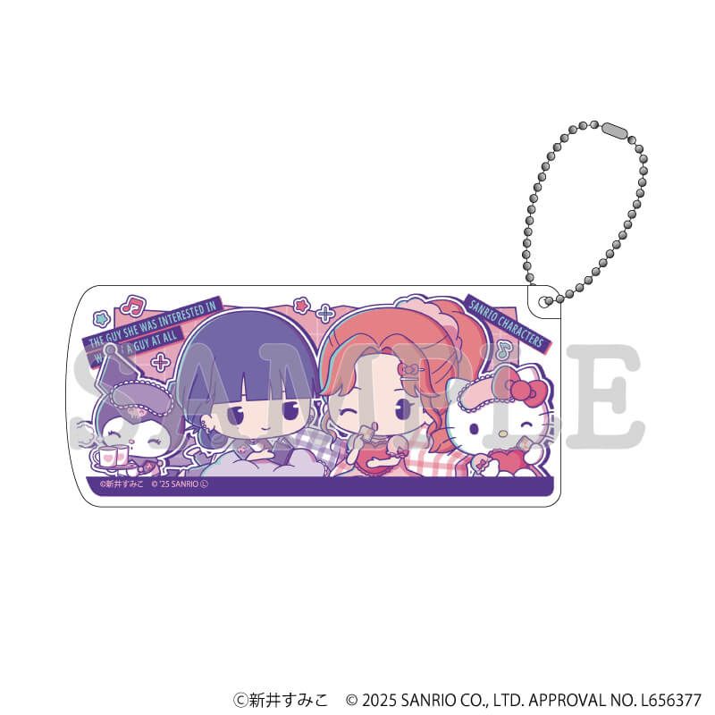 スライド式小物ケース「気になってる人が男じゃなかった×サンリオキャラクターズ」02/B(ミニキャライラスト)