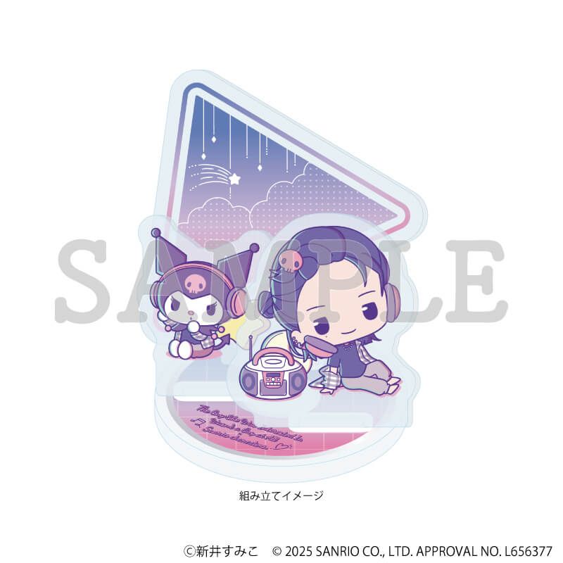 アクリルスタンドプレート「気になってる人が男じゃなかった×サンリオキャラクターズ」05/古賀みつき×クロミ C(ミニキャライラスト)