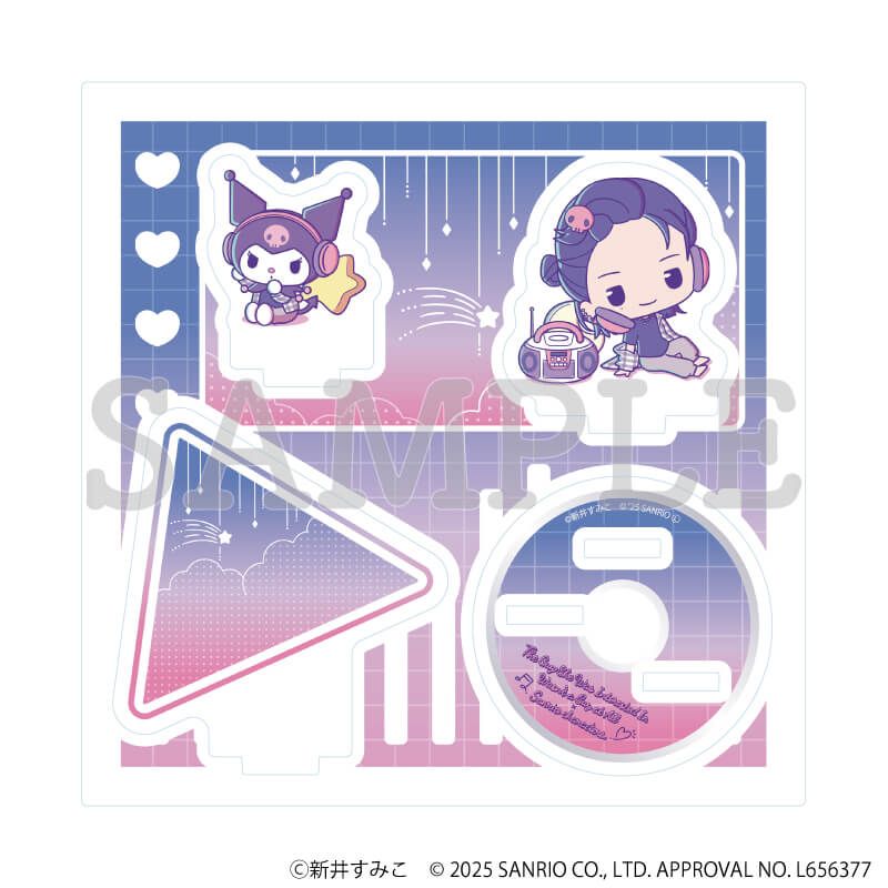 アクリルスタンドプレート「気になってる人が男じゃなかった×サンリオキャラクターズ」05/古賀みつき×クロミ C(ミニキャライラスト)