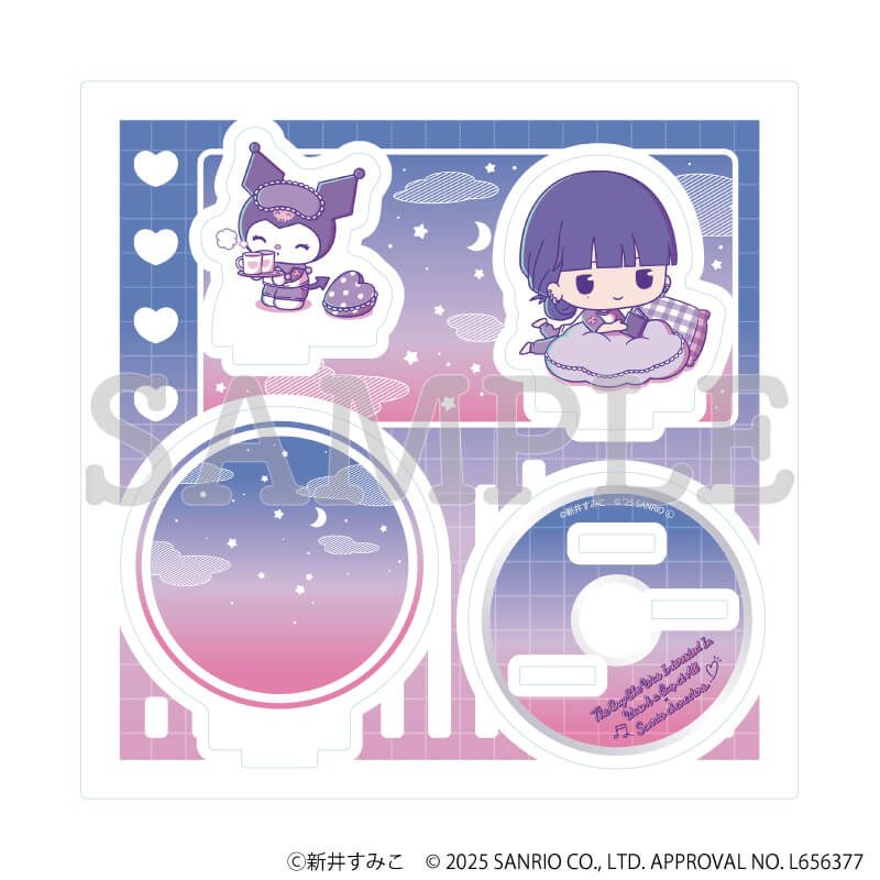 アクリルスタンドプレート「気になってる人が男じゃなかった×サンリオキャラクターズ」03/古賀みつき×クロミ B(ミニキャライラスト)