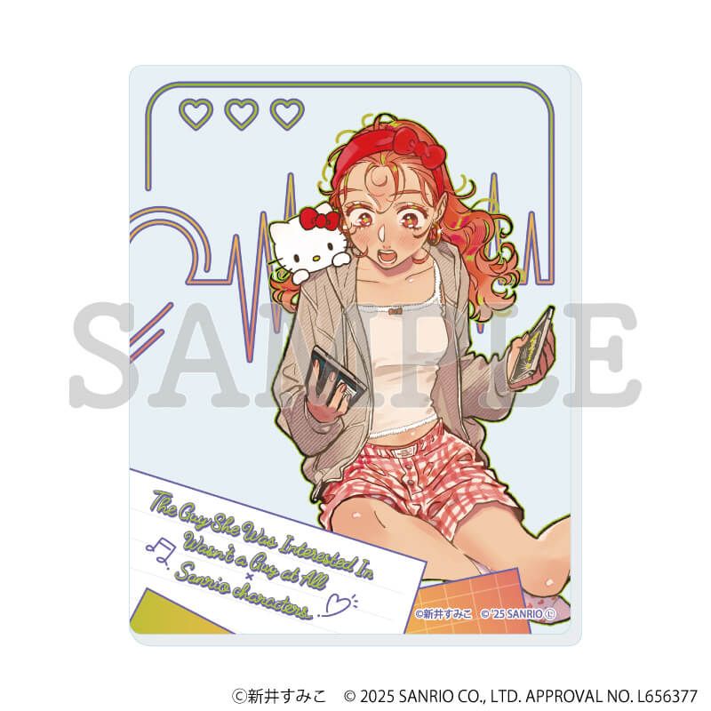アクリルカード「気になってる人が男じゃなかった×サンリオキャラクターズ」01/コンプリートBOX(全8種)(等身&ミニキャライラスト)
