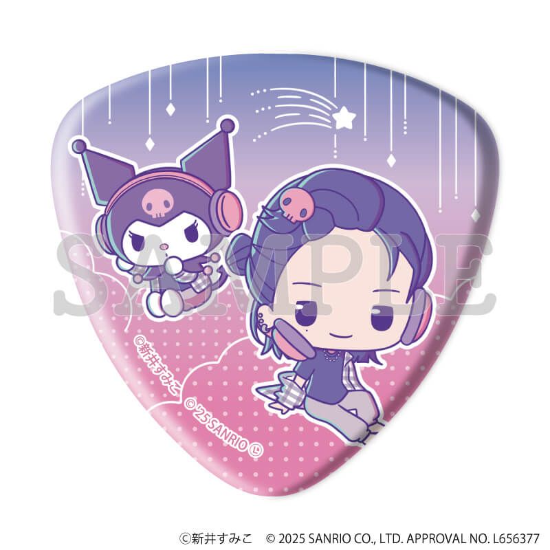 ピック型缶バッジ「気になってる人が男じゃなかった×サンリオキャラクターズ」01/コンプリートBOX(全8種)(等身&ミニキャライラスト)