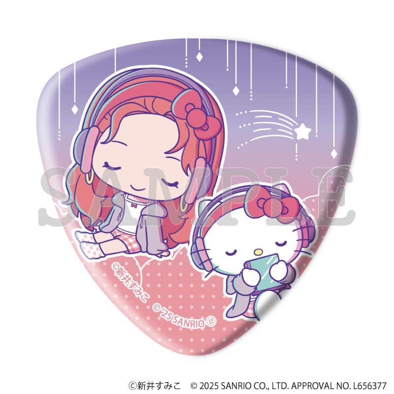 ピック型缶バッジ「気になってる人が男じゃなかった×サンリオキャラクターズ」01/コンプリートBOX(全8種)(等身&ミニキャライラスト)