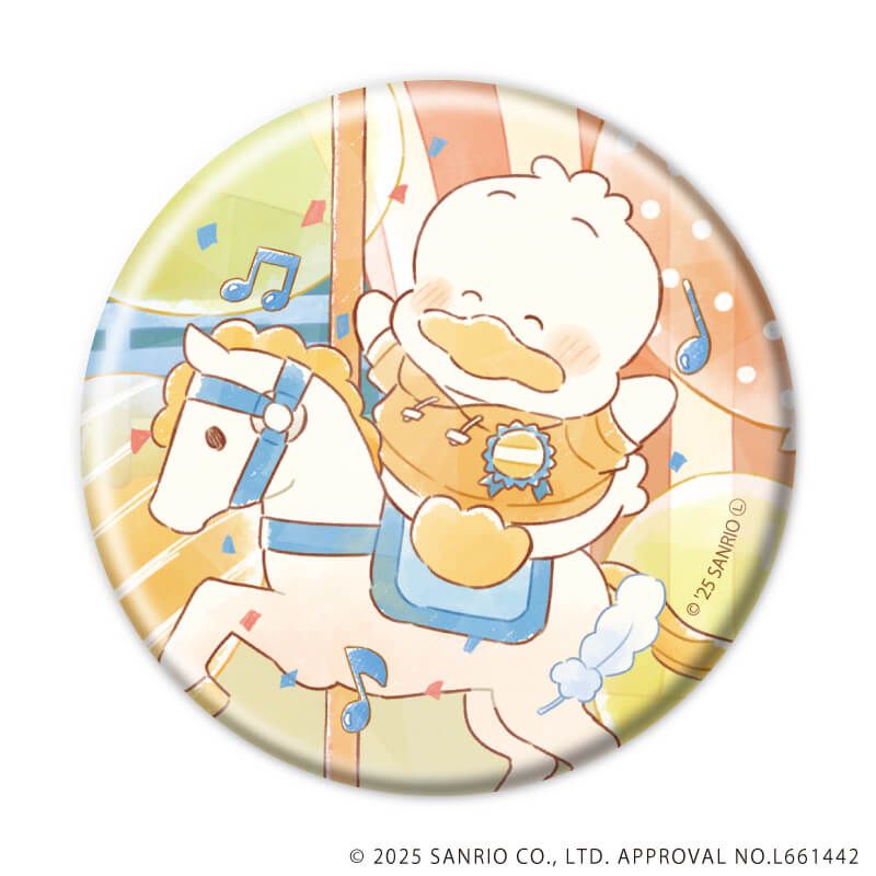 ホログラム缶バッジ(57mm)「はぴだんぶい」06/コンプリートBOX(全6種)(グラフアートイラスト)